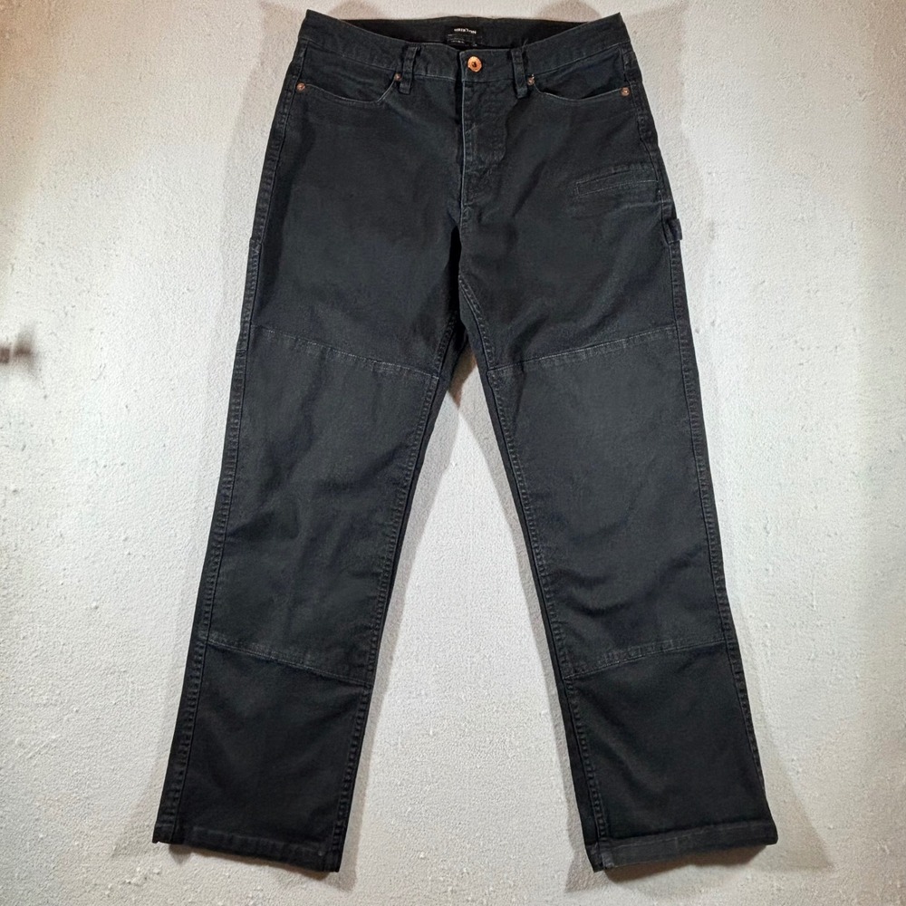 Brixton Relaxed Fit Carpenter Pants Mens 31 Black Double Knee Utility Trousers